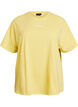 Organic cotton T-shirt with a small front motif, Yellow, Packshot image number 0