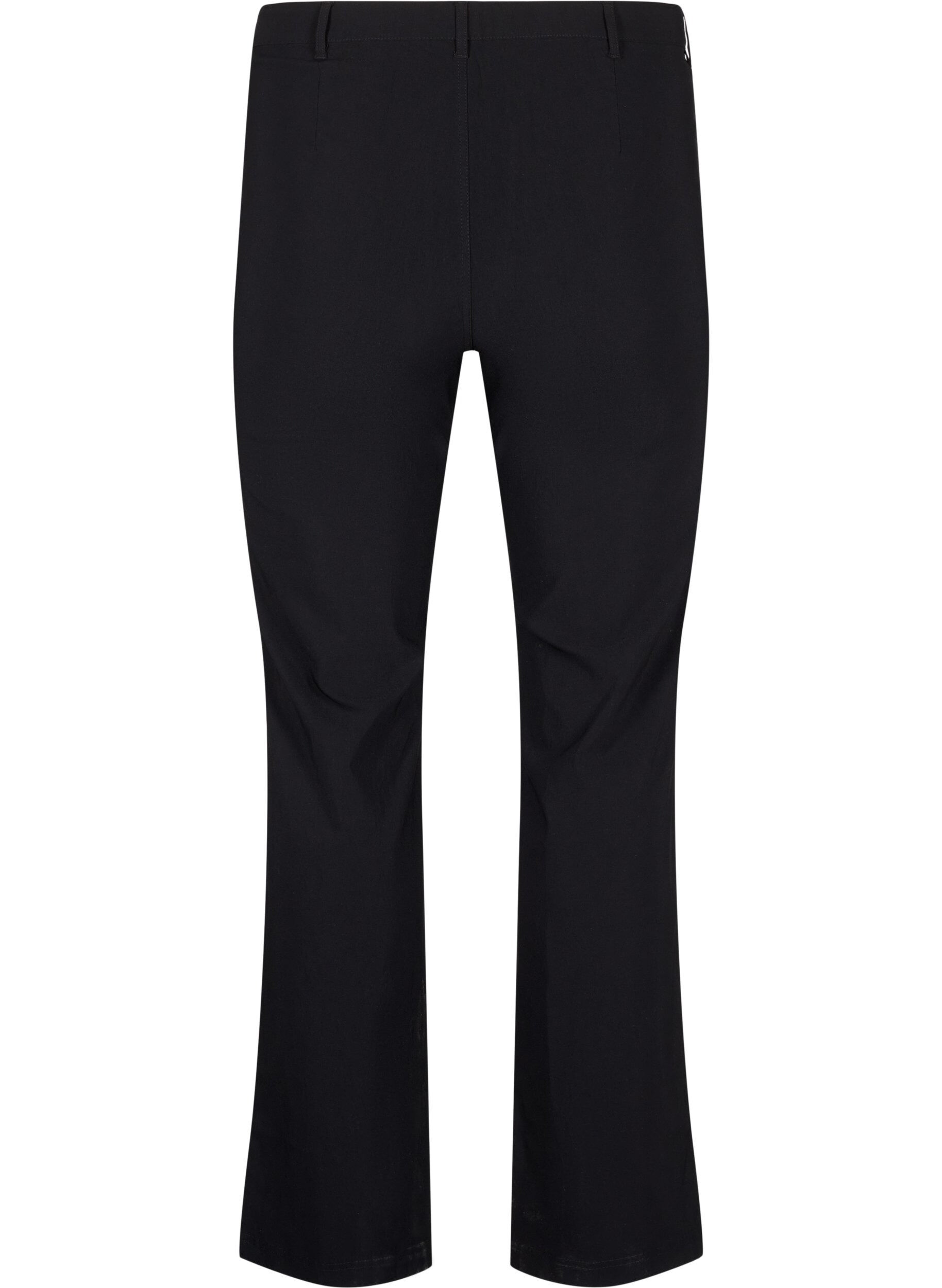 Zizzifashion Classic viscose blend trousers, Black, Packshot image number 1