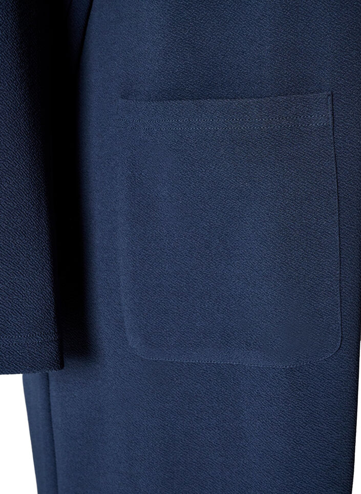 Long blazer with pockets, Blue, Packshot image number 3