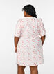 Short A-line dress with floral print, Rose, Model image number 2