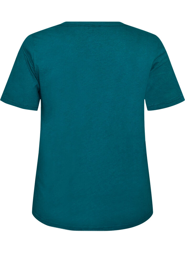V-neck T-shirt, Green, Packshot image number 1