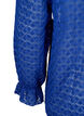 Long-sleeved blouse with patterned texture, Deep Ultramarine, Packshot image number 3