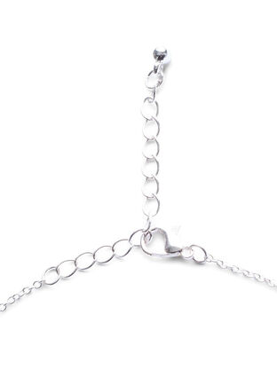Silver-Toned Necklace with Leaf-shaped Pendant, Silver, Packshot image number 2