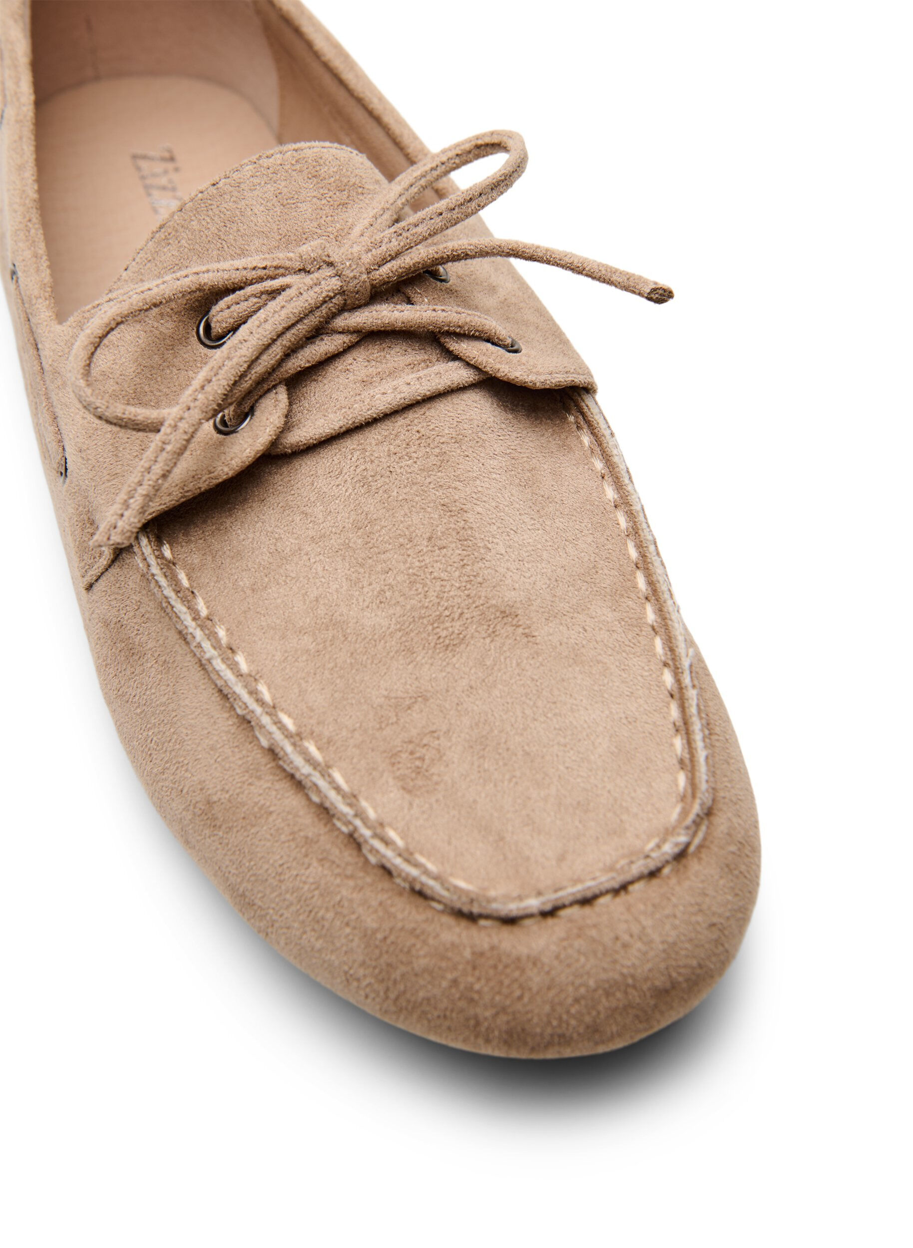 Zizzifashion Faux suede moccasins, Beige, Packshot image number 3