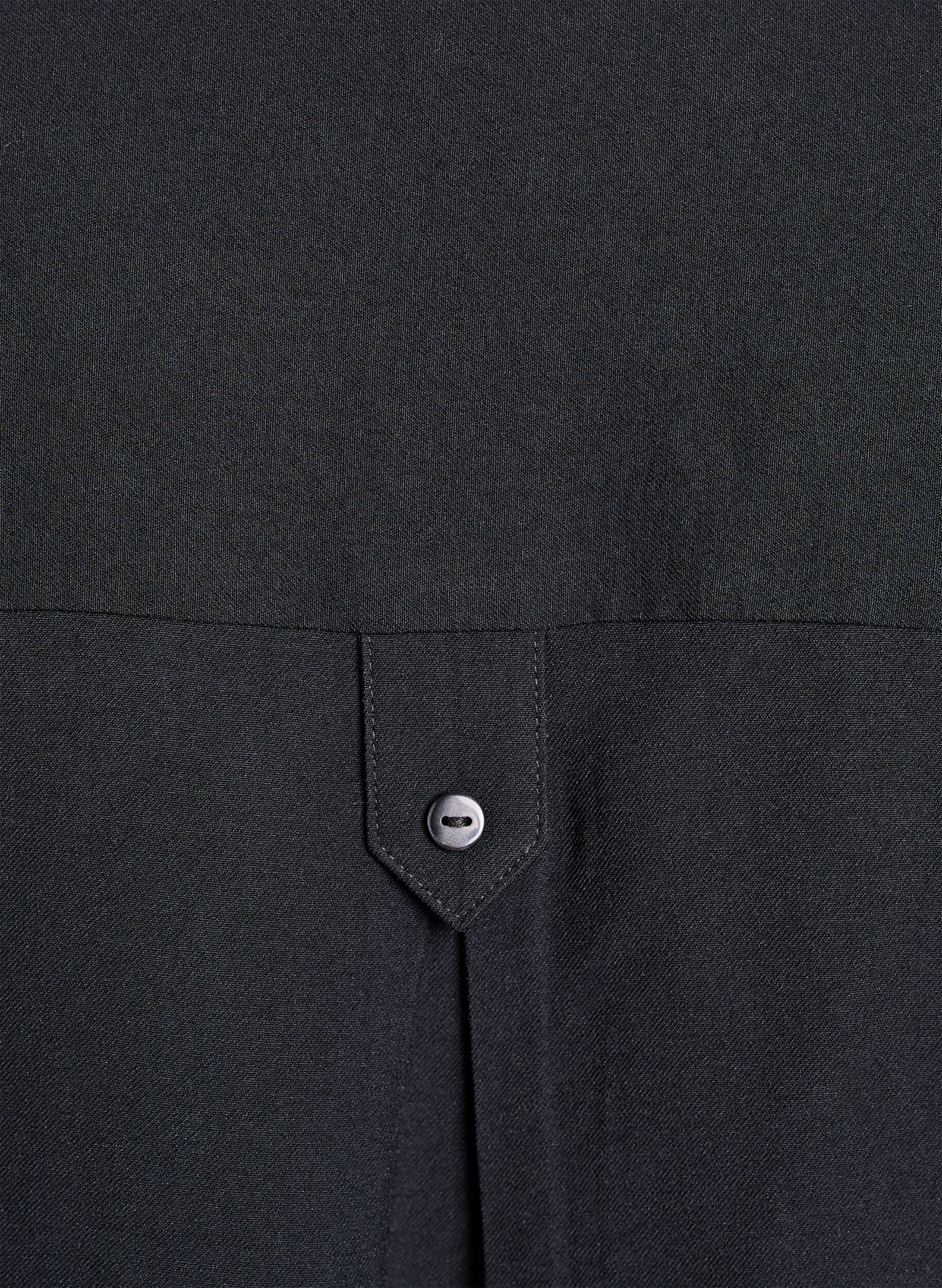 Zizzifashion Shirt blouse with button detail at the back, Black, Packshot image number 4