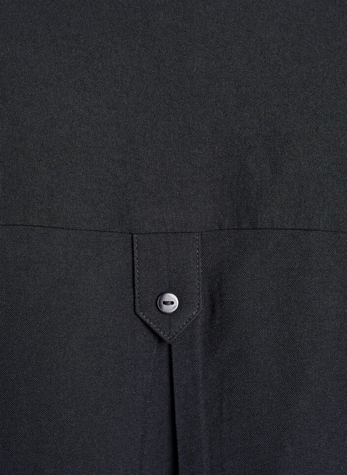Shirt blouse with button detail at the back, Black, Packshot image number 4