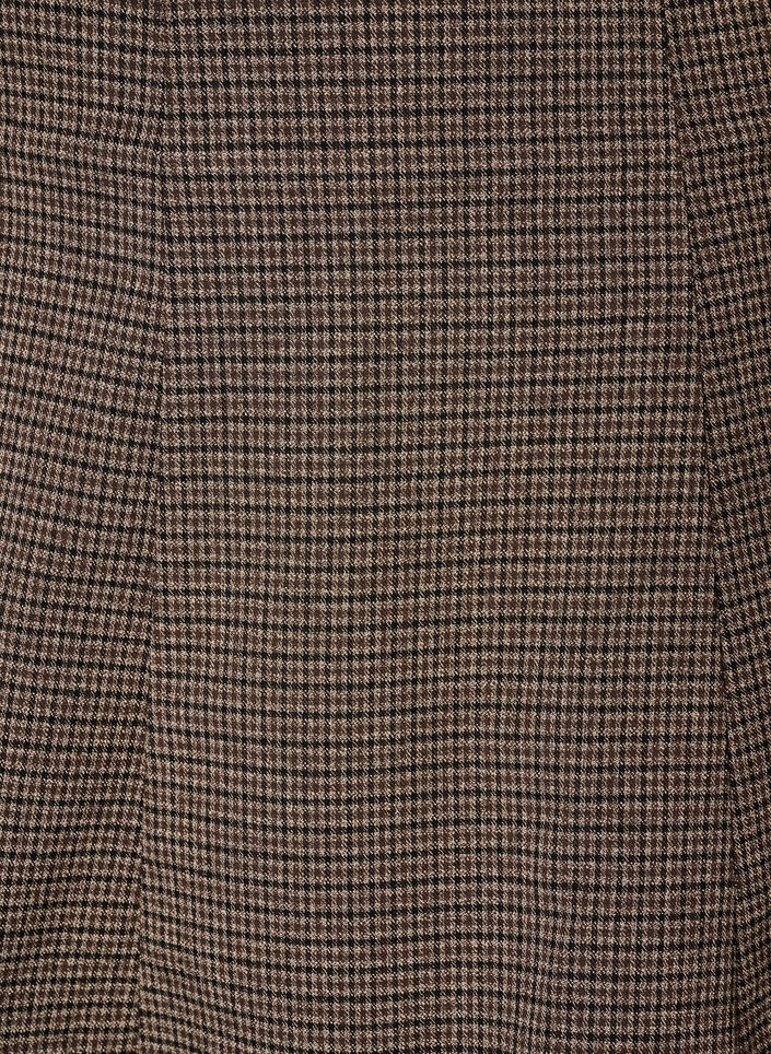 Small check A-line skirt, Brown, Packshot image number 2