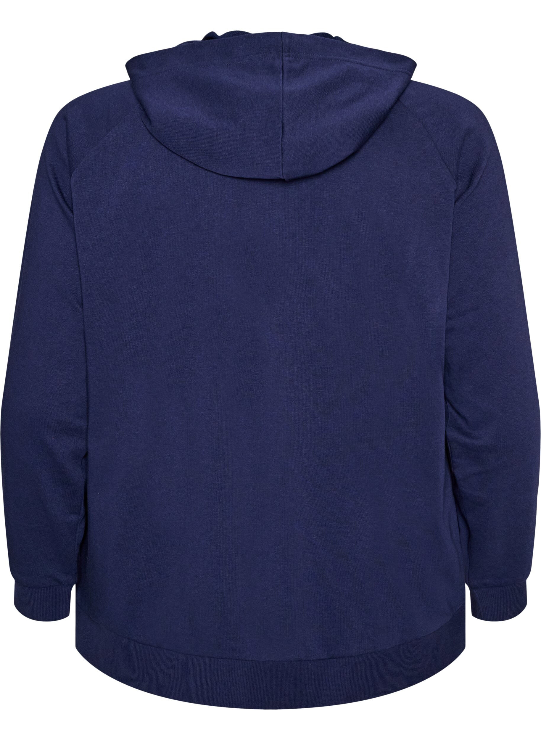 ZizzifashionHooded sweat cardigan with pockets, Blue, Packshot image number 1