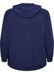 Hooded sweat cardigan with pockets, Blue, Packshot image number 1