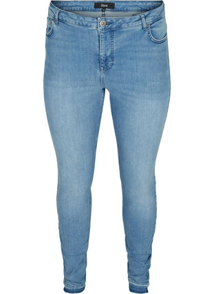 Super slim Amy jeans with a high waist, Blue denim, Packshot image number 0