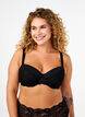 Bra with lace and padding, Black, Model image number 0