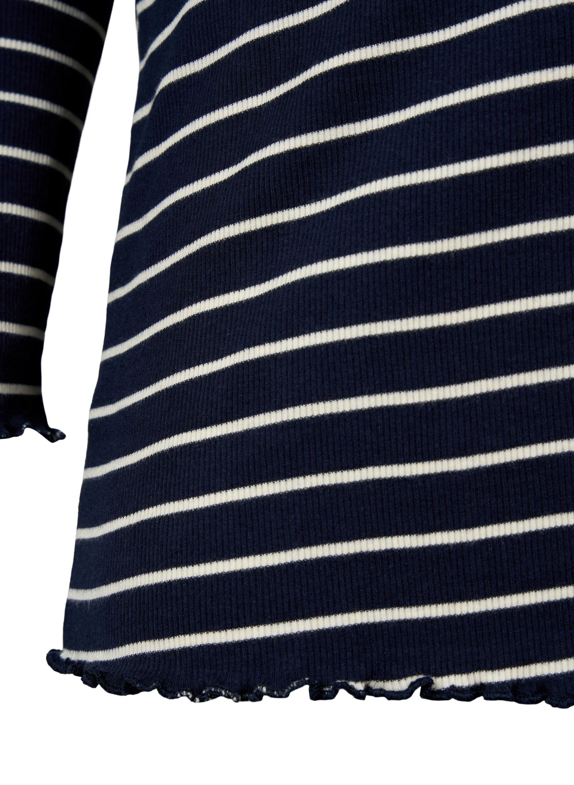 Zizzifashion Striped top with round neck, Night Sky Stripe, Packshot image number 3