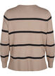 Knitted viscose blouse with stripes, Grey, Packshot image number 1