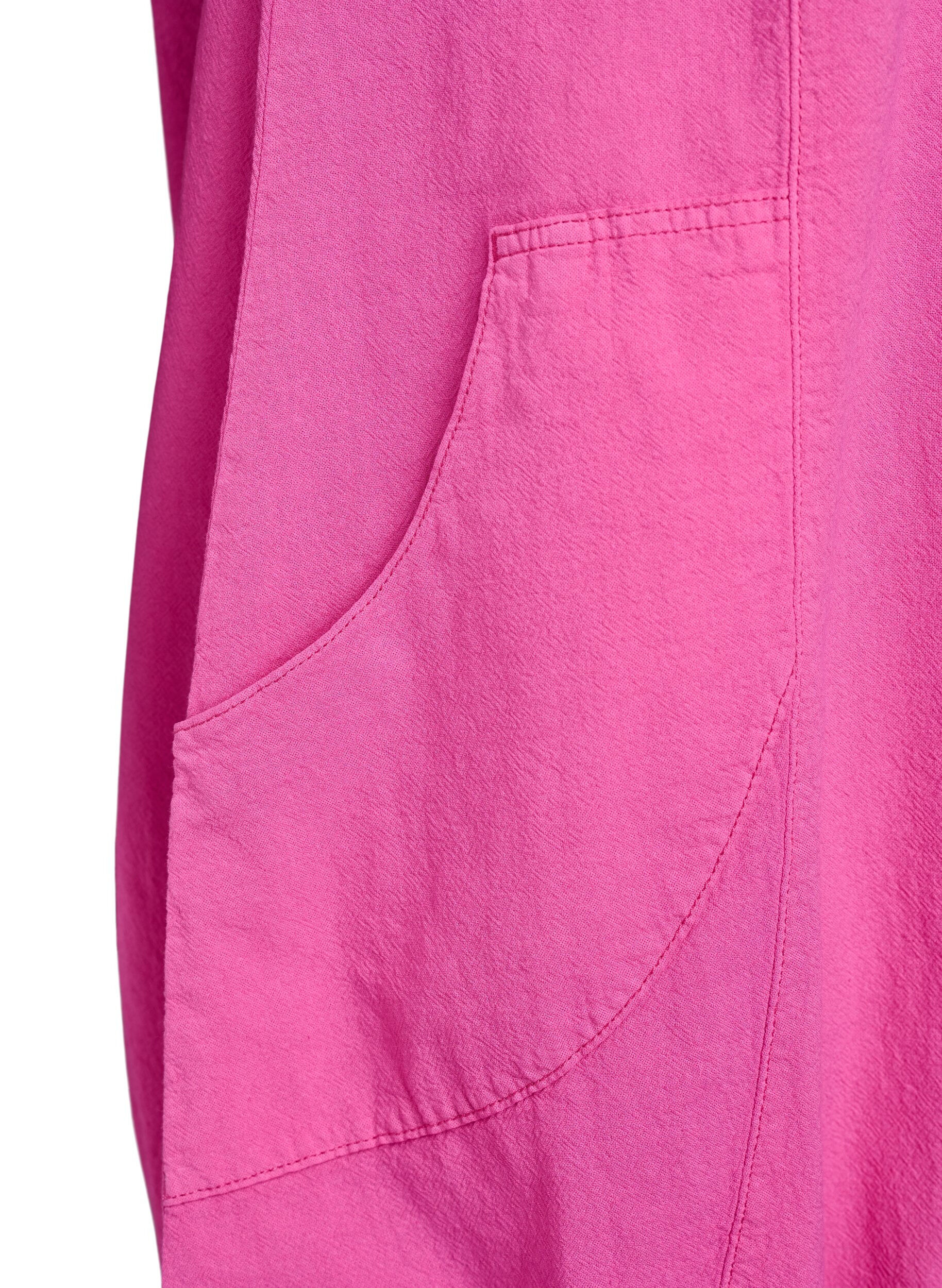 Zizzifashion Short-sleeved cotton dress, Rose, Packshot image number 3