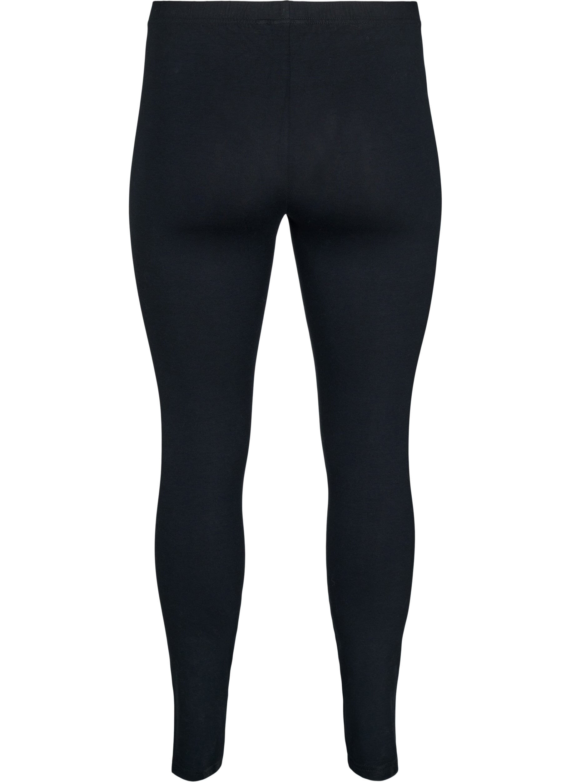 Zizzifashion Basic leggings with extra length, Black, Packshot image number 1