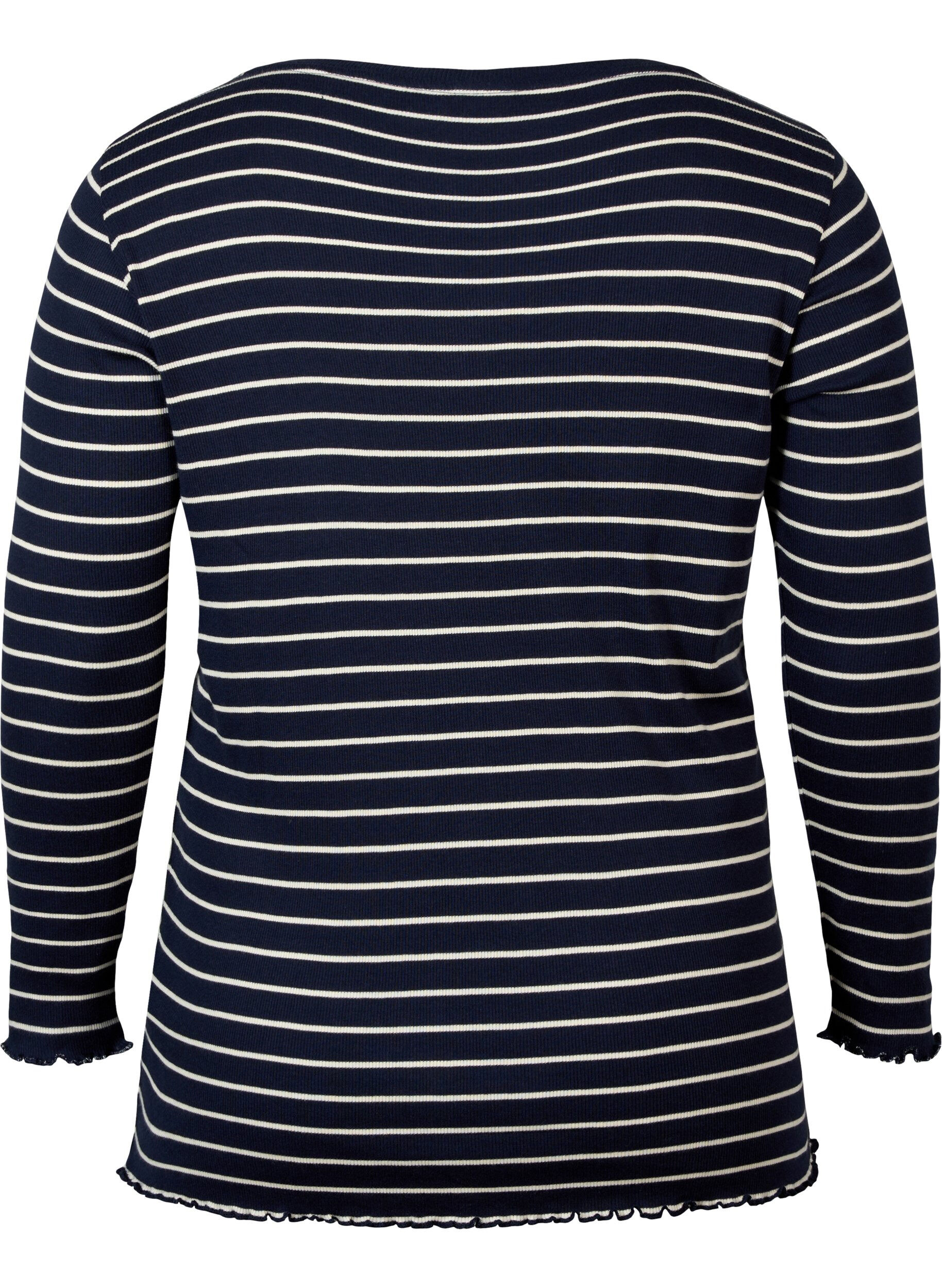 Zizzifashion Striped top with round neck, Night Sky Stripe, Packshot image number 1