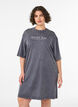Loose T-shirt dress with a washed look, Grey, Model image number 0