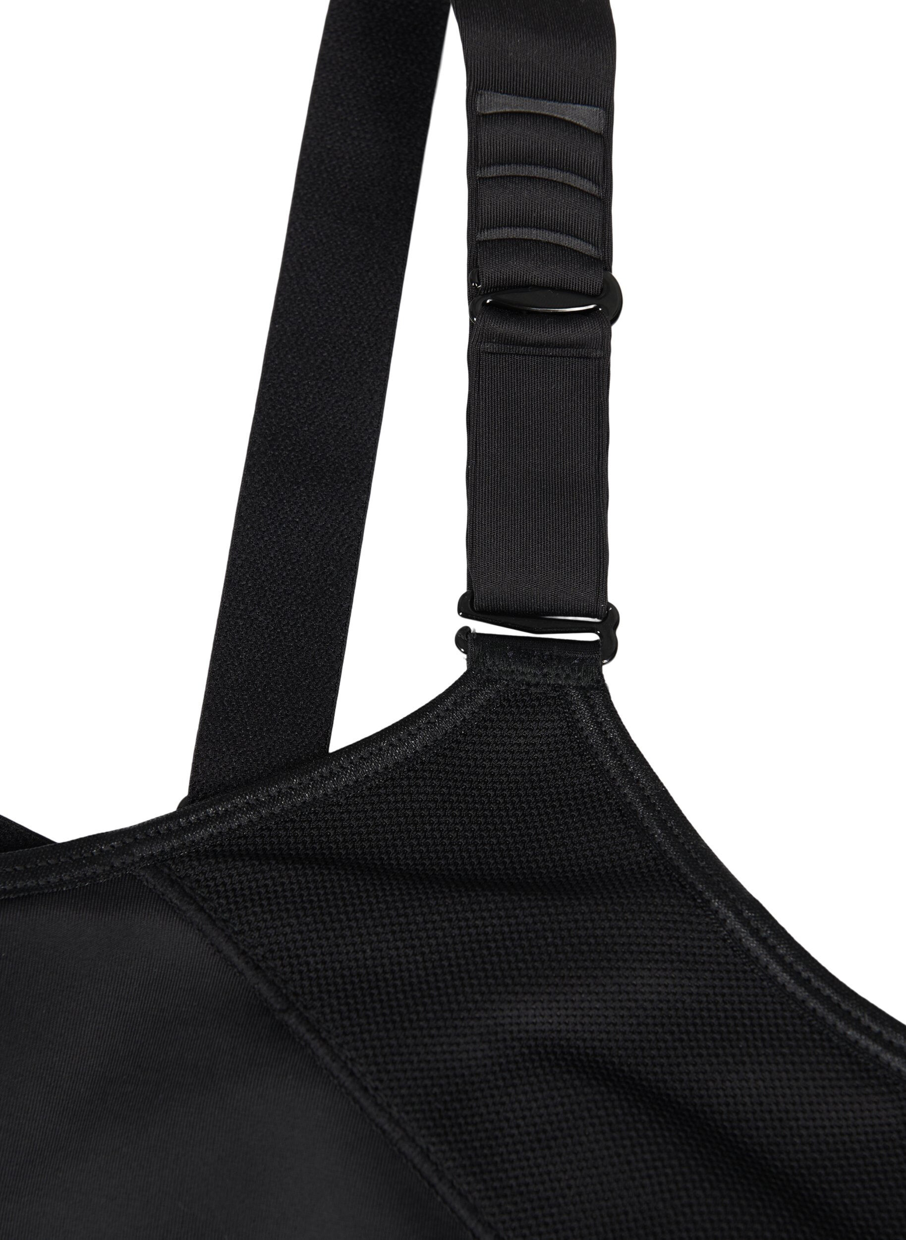 Zizzifashion CORE, SUPER HIGH, SPORTS BRA - Sports bra with adjustable shoulder straps, Black, Packshot image number 3
