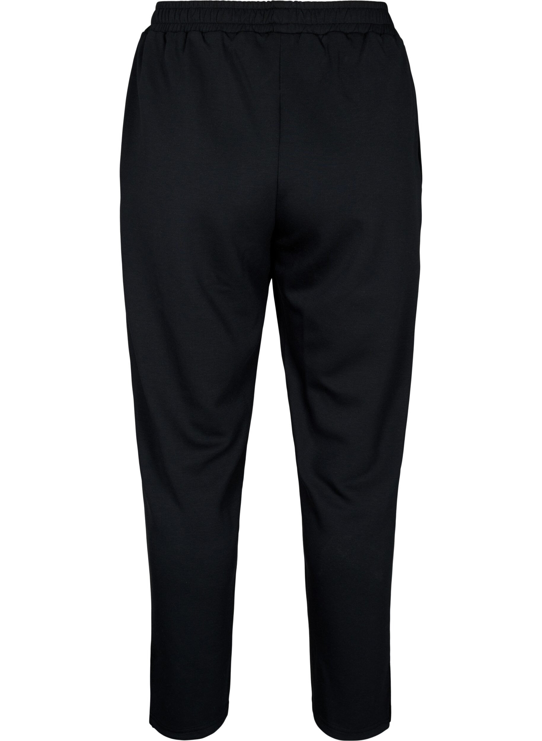 Zizzifashion Trousers in modal mix with slit, Black, Packshot image number 1
