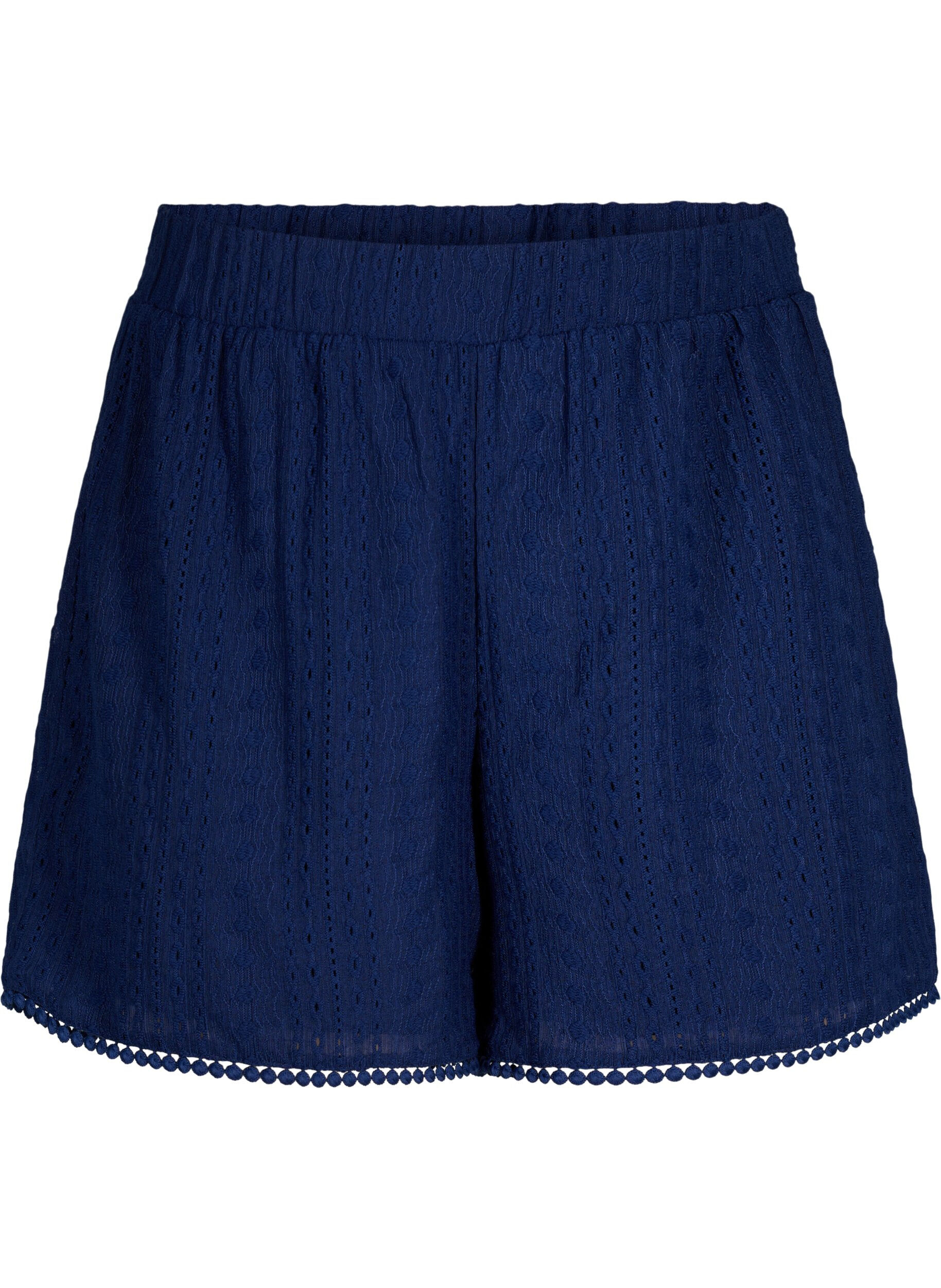 Zizzifashion Shorts with a textured pattern, Medieval Blue, Packshot image number 0