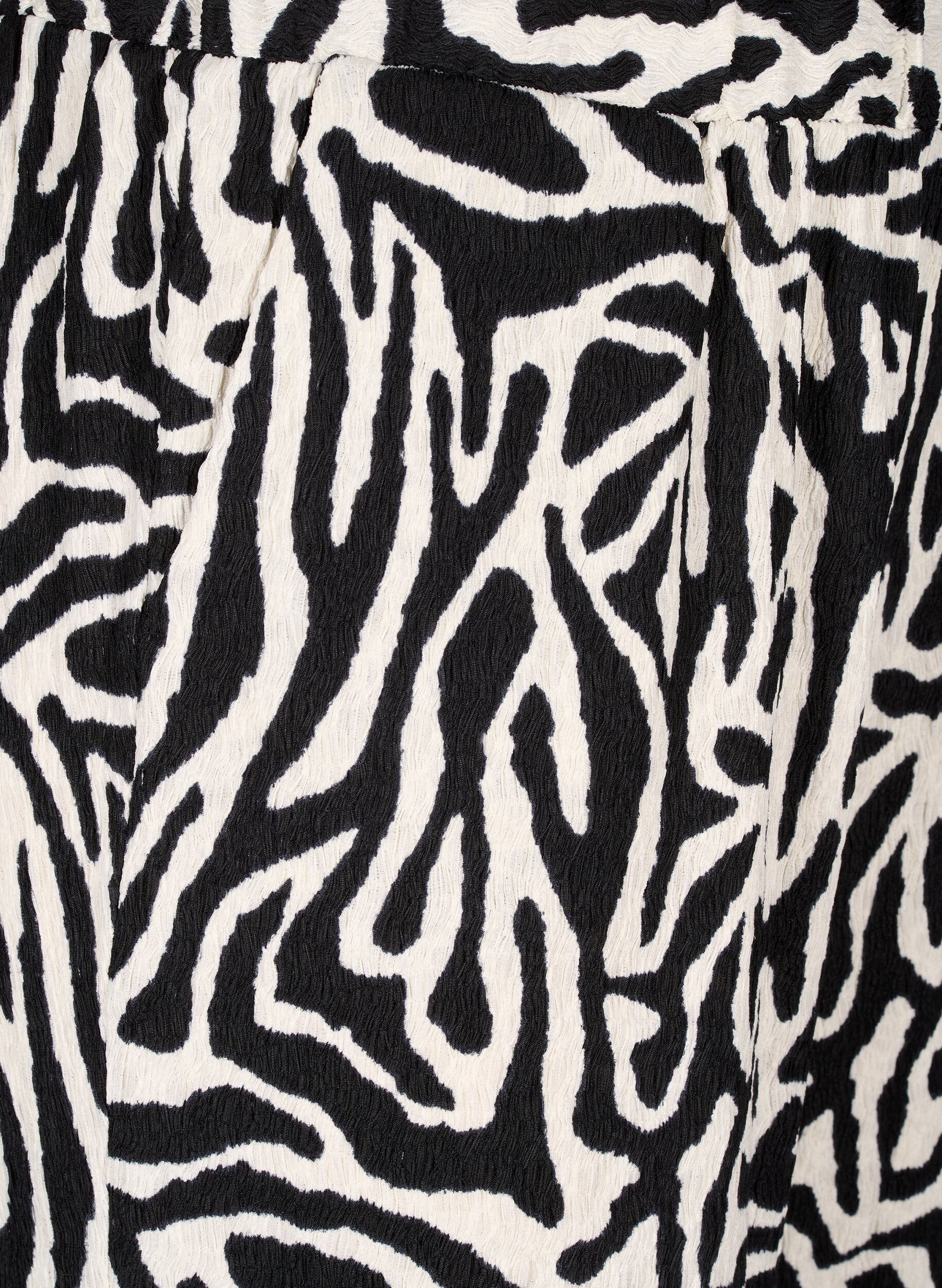 Zizzifashion Trousers with zebra print, Black, Packshot image number 2