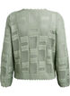 Knitted cardigan with ties and an openwork pattern, Green, Packshot image number 1