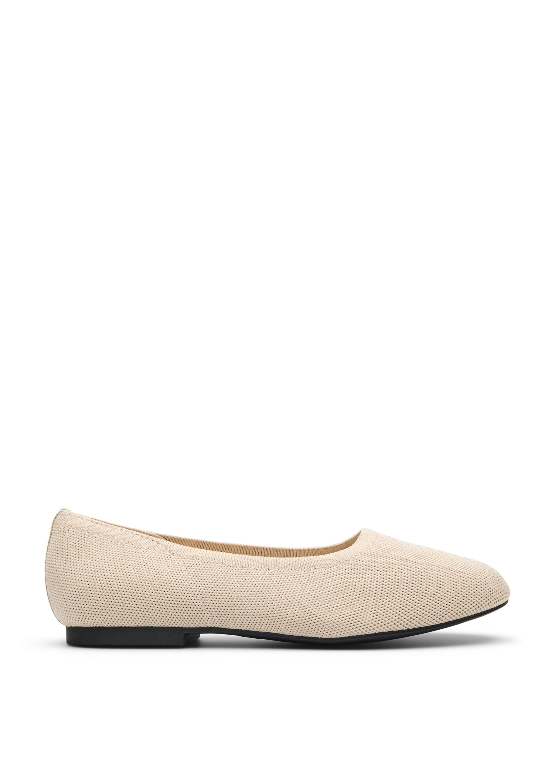 Zizzifashion Ballet flats in a fine-textured fabric, Beige, Packshot image number 0