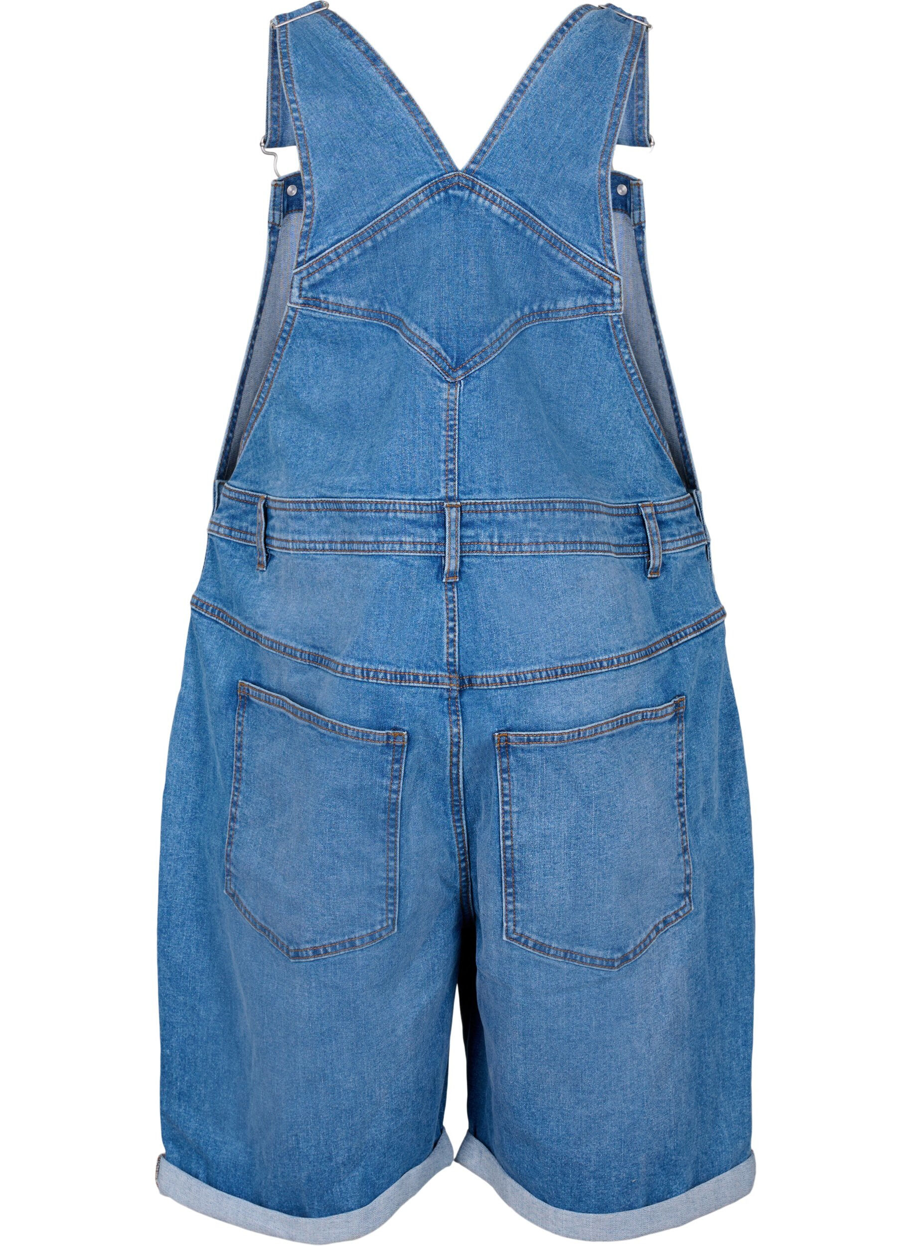 Zizzifashion Denim overalls shorts, Light Blue, Packshot image number 1