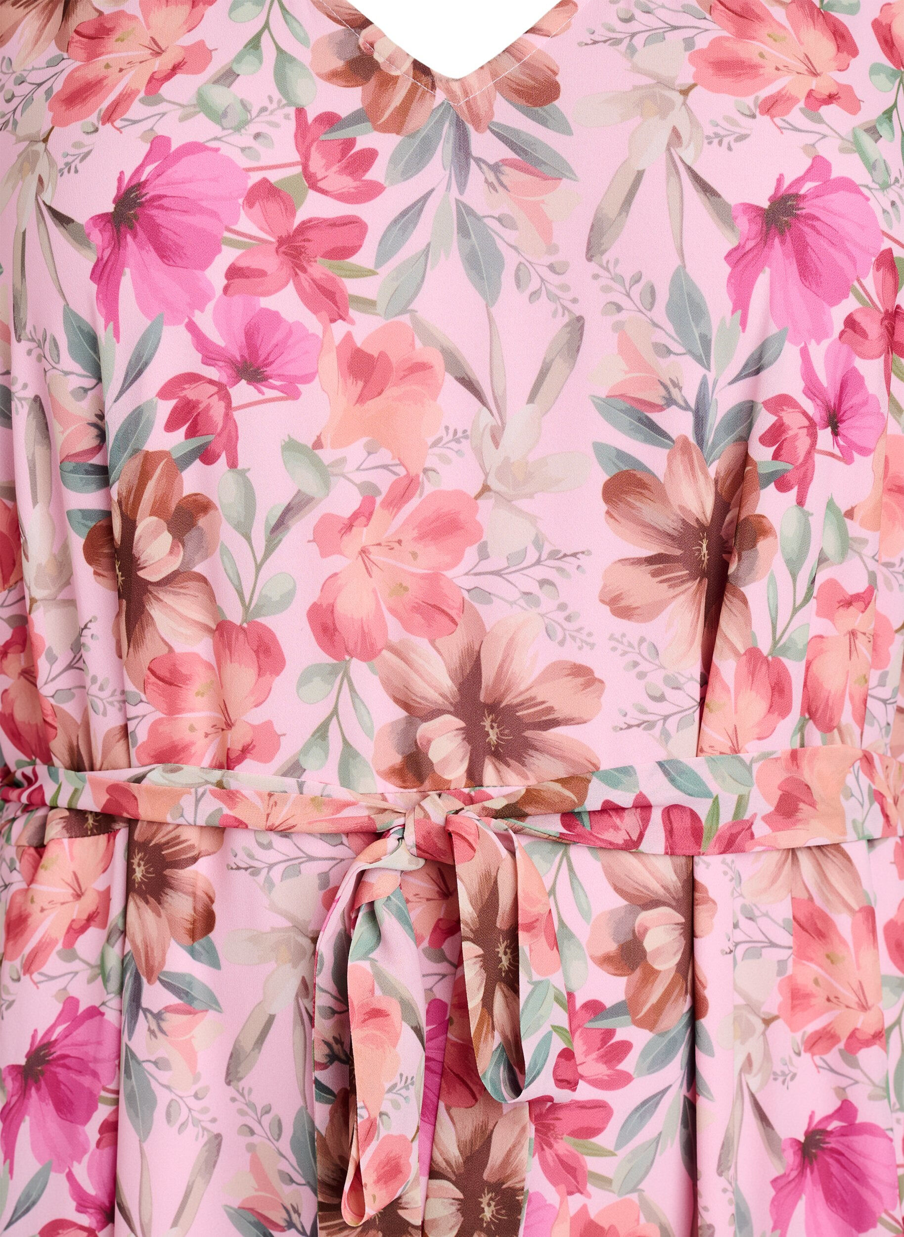 ZizzifashionChiffon maxi dress with a V-neck and ruffle hem, , Packshot image number 2