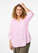 FLASH - Striped shirt with rolled-up sleeves, Pink, Model image number 0