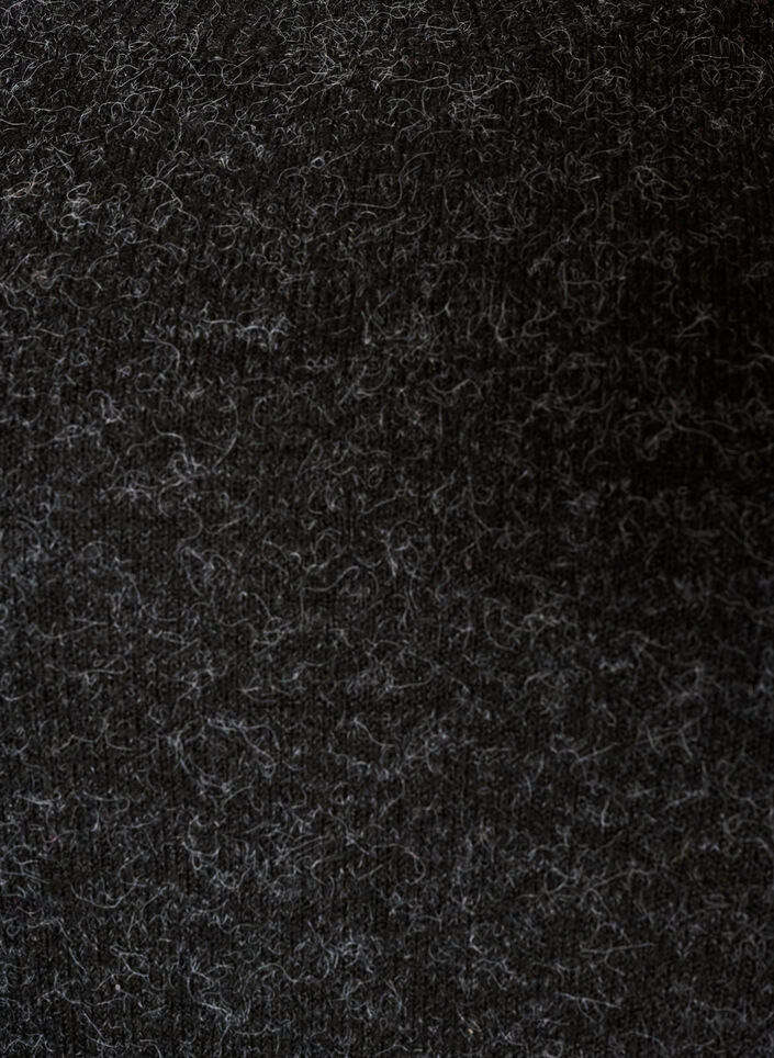 Long knitted blouse with ball buttons, Dark Grey, Packshot image number 2
