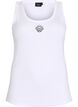 Fitted top with motif, White, Packshot image number 0