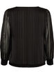 Striped blouse with a balloon shape, Black, Packshot image number 1