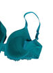 Lace bra with underwire and padding, Green-Blue Slate, Packshot image number 3