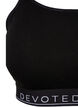 Cotton bra top with adjustable straps, Black, Packshot image number 2