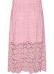 Lace midi skirt with an elasticated waist, Rose, Packshot image number 1