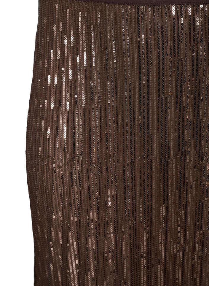 A-line sequin midi skirt, Brown, Packshot image number 2