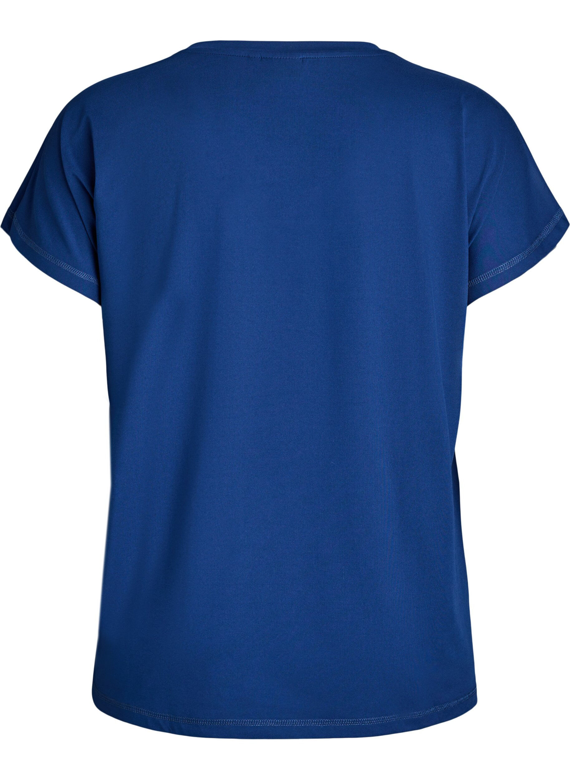 ZizzifashionLoose training t-shirt with v-neck, Blue, Packshot image number 1