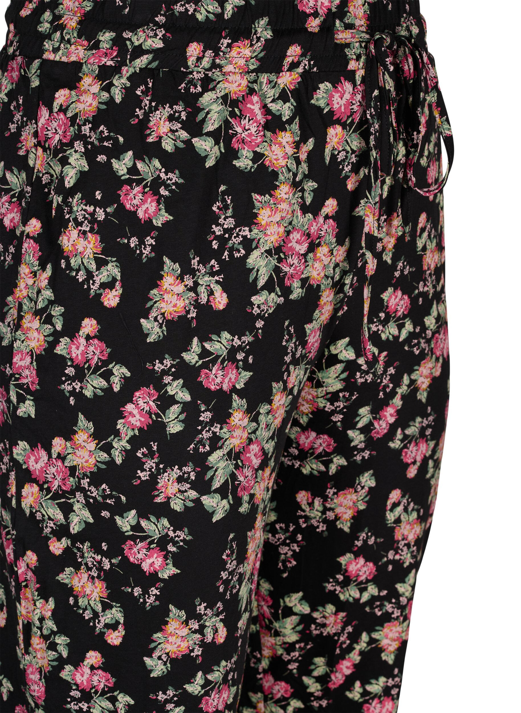 Zizzifashion Pyjama bottoms , Black Pink Oran Flow, Packshot image number 2