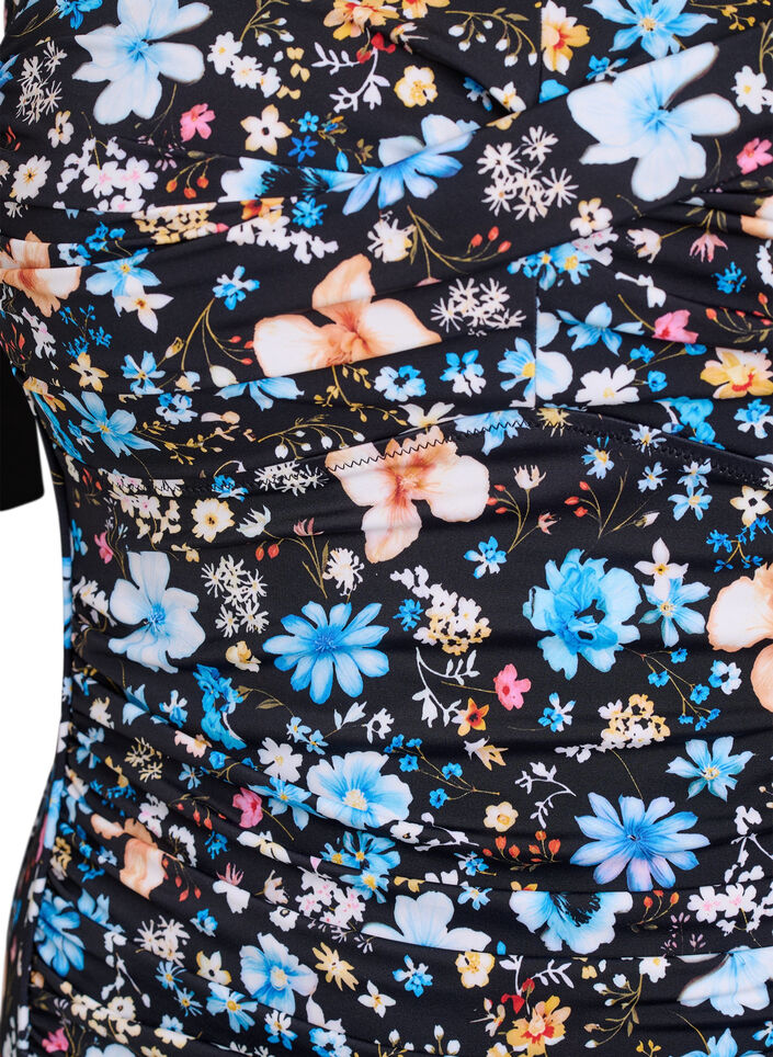 Padded swimsuit with print, Blue, Packshot image number 2