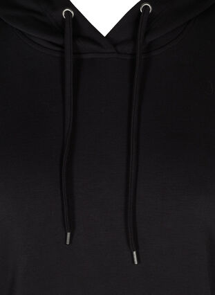 Sweatshirt with pockets and hood, Black, Packshot image number 2