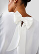 Short-sleeved blouse with a bow at the back, Bright White, Model image number 2
