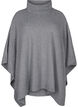 Poncho with high neck, Medium Grey Melange, Packshot image number 0