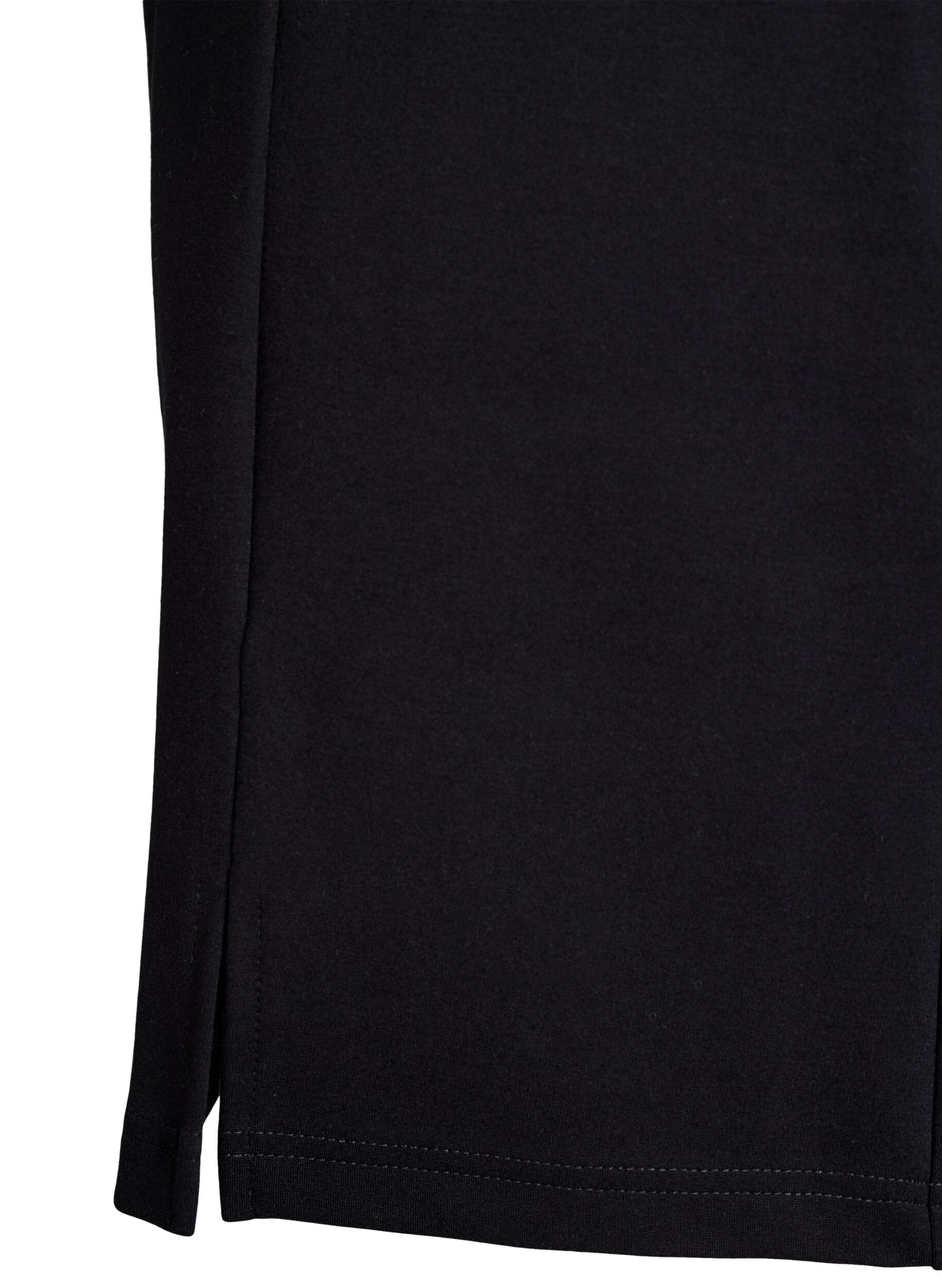 ZizzifashionShort jersey skirt with slit, Black, Packshot image number 2