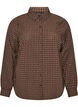 Checked shirt with rhinestones, Brown, Packshot image number 0