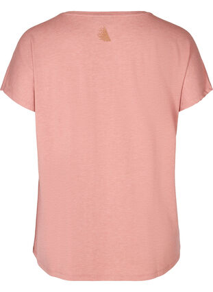 Sports T-shirt with print on the chest, Old Rose, Packshot image number 1