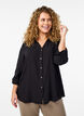 FLASH - Long-sleeved shirt with a V-neck, Black, Model image number 0