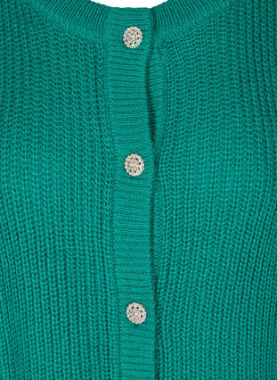 Short rib-knit cardigan with button fastening, Parasailing, Packshot image number 2