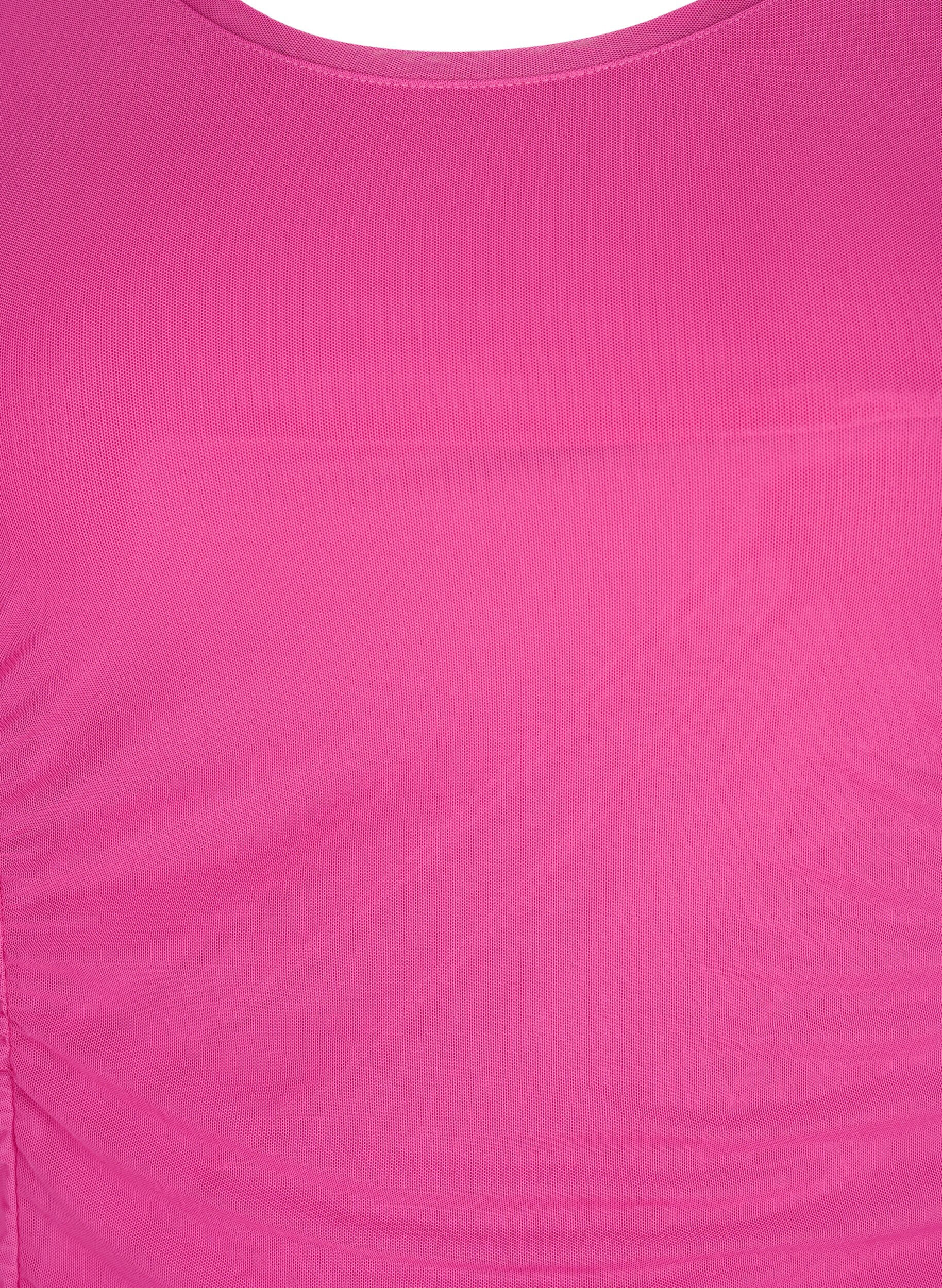 Zizzifashion Tight-fitting dress with drapings, Fuchsia Red, Packshot image number 2