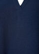 Blouse with smock cuffs and V-neck, Blue, Packshot image number 2